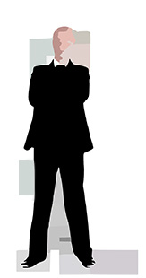 Clipart of Executive Standing