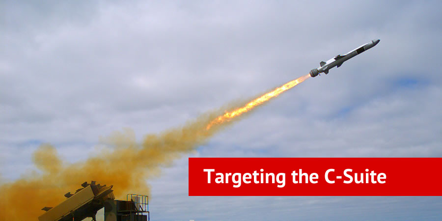 Missile launching with text overlay Targeting The C-Suite